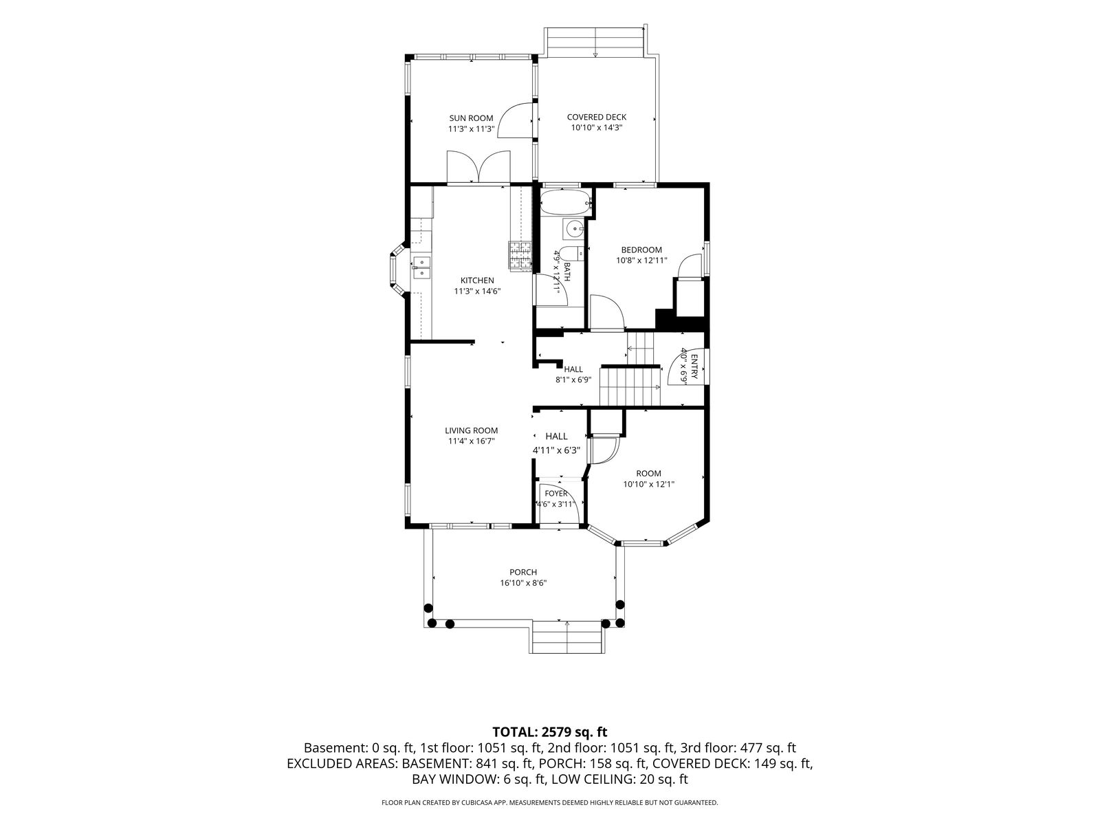Second floor plan diagram